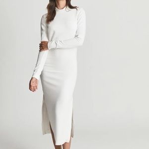 REISS midi dress in ivory. Size US 0. Perfect Condition.